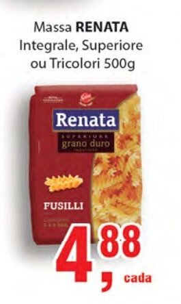 Supermercados Mundial Massa Renata 500g oferta