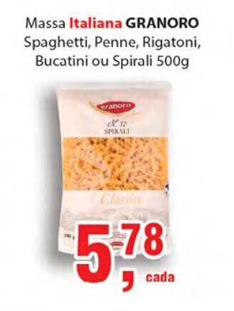 Supermercados Mundial Massa Italiana Granoro 500g oferta