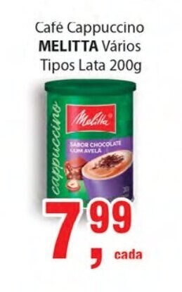 Supermercados Mundial Cafe Cappuccino Melitta 200g oferta