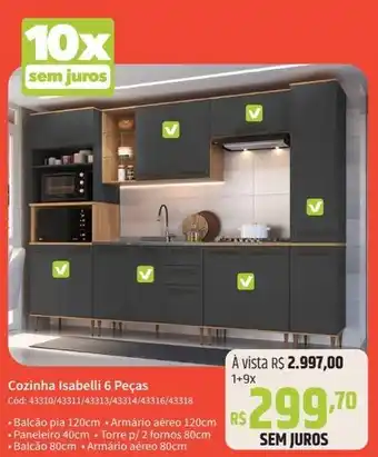 Deltasul Cozinha Isabelli 6 Peças oferta