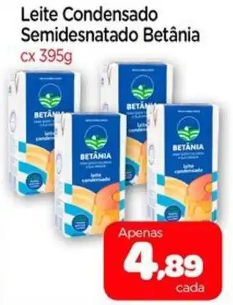 Nordestão Leite Condensado Semidesnatado Betânia cx 395g oferta