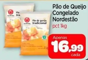 Nordestão Pão de Queijo Congelado NordestãPão de Queijo Congelado Pão de Nordestão pct 1kg oferta