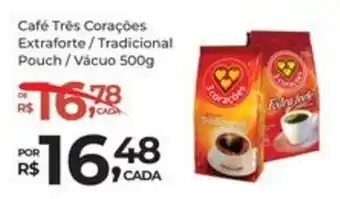 Super Luna Café Três Corações Extraforte / Tradicional Pouch/Vácuo 500g oferta