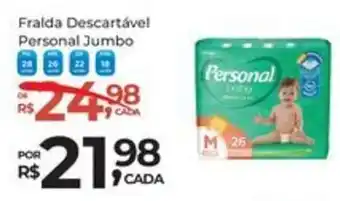 Super Luna Fralda Descartável Personal Jumbo oferta