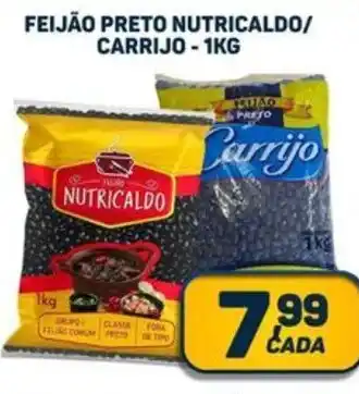 Dom Atacadista FEIJÃO PRETO NUTRICALDO/ CARRIJO - 1KG oferta