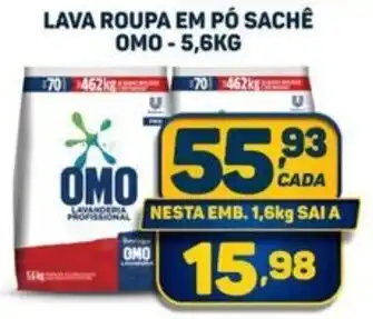 Dom Atacadista LAVA ROUPA EM PÓ SACHÊ OMO-5,6KG oferta