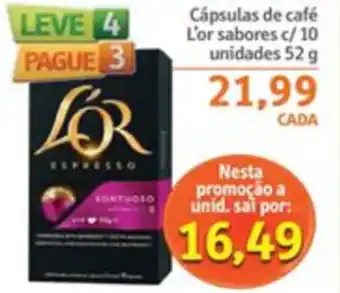 Sonda Capsulas de Cafe L'or Sabores c/10 unidades 52g oferta