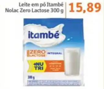Sonda Leite em po Itambe Nolac Zero Lactose 300g oferta