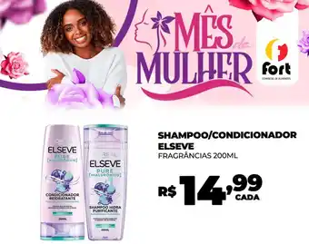 Fort Atacadista SHAMPOO/CONDICIONADOR ELSEVE FRAGRÂNCIAS 200ML oferta
