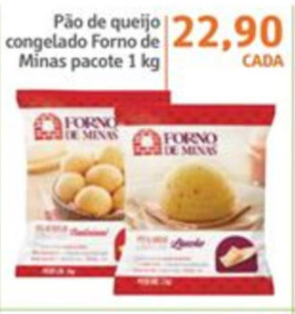 Sonda Pao de Queijo congelado Forno de Minas pacote 1kg oferta