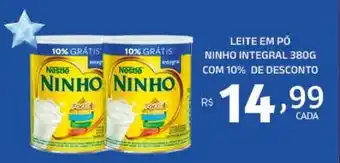 Bahamas Supermercados LEITE EM PÓ NINHO INTEGRAL 380G COM 10% DE DESCONTO oferta