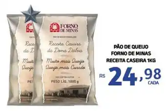 PÃO DE QUEIJO FORNO DE MINAS RECEITA CASEIRA 1KG