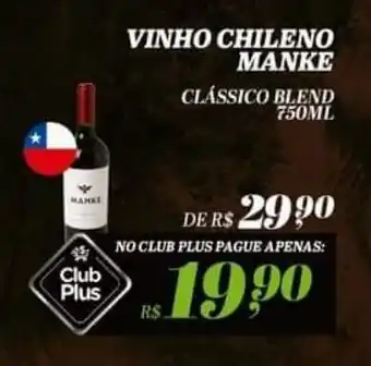 VINHO CHILENO MANKE CLÁSSICO BLEND 750ML
