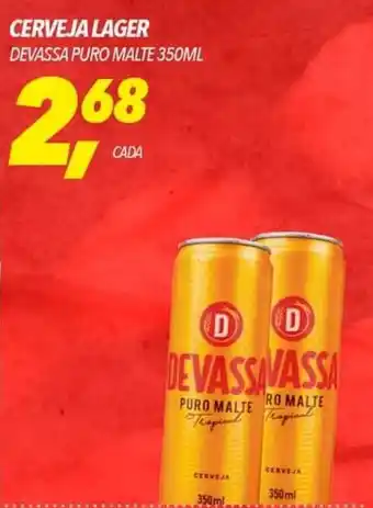 Frangolândia CERVEJA LAGER DEVASSA PURO MALTE 350ML oferta