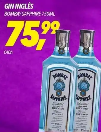 Frangolândia GIN INGLÊS BOMBAY SAPPHIRE 750ML oferta
