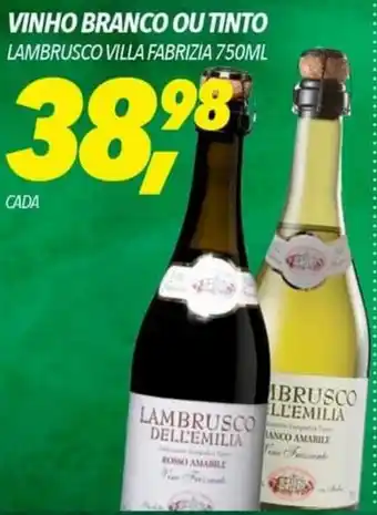 Frangolândia VINHO BRANCO OU TINTO LAMBRUSCO VILLA FABRIZIA 750ML oferta