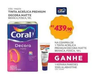 Telhanorte Tinta Acrílica Premium Decora Matte Coral 18L oferta