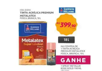 Telhanorte Tinta Acrílica Premium Metalatex Sherwin Williams 18L oferta