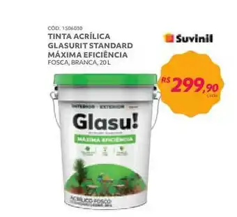 Telhanorte Tinta Acrílica Glasurit Standard Máxime Eficiência Suvinil 20L oferta