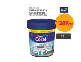 Telhanorte Tinta Acrílica Rende Muito Coral 20L oferta