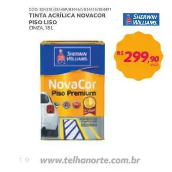 Telhanorte Tinta Acrílica Novacor Piso Liso 18L oferta