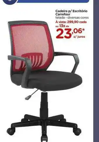 Carrefour Cadeira P Escritorio Carrefour Telada - Diversas Cores oferta