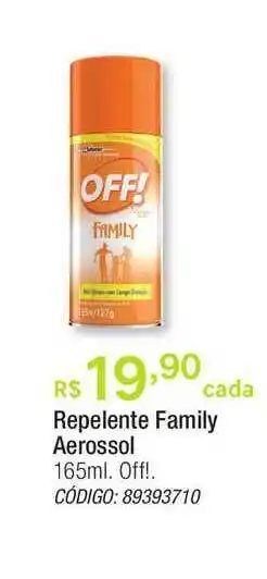 Repelente Family Aerossol 165ml