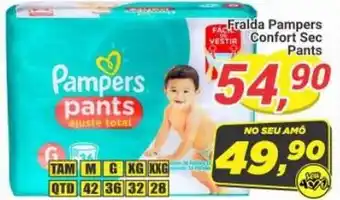 Amarelinha supermercados Fralda Pampers VESTIR Confort Sec Pants oferta