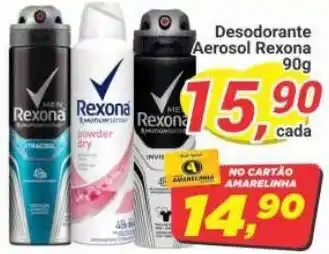 Amarelinha supermercados Desodorante Aerosol Rexona 90g oferta