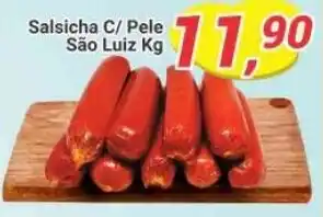 Amarelinha supermercados Salsicha C/ Pele São Luiz Kg oferta