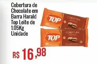 Mart Minas Cobertura de Chocolate em Barra Harald Top Leite de 1.05kg unidade oferta