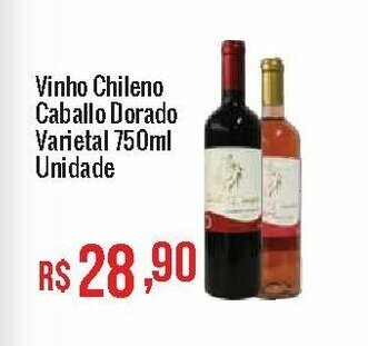 Mart Minas Vinho Chileno Caballo Dorado Varietal 750ml unidade oferta