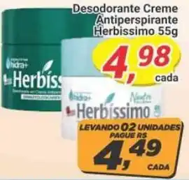 Desodorante Creme Antiperspirante Herbissimo 55g