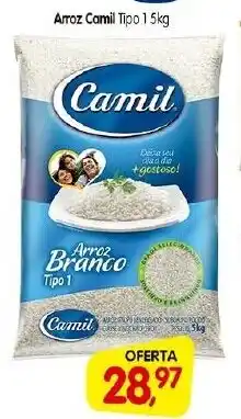 Cercadão Arroz Camil Tipo 1 5kg oferta