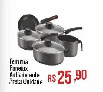 Mart Minas Feirinha Panelux Antiaderente Preta Unidade oferta