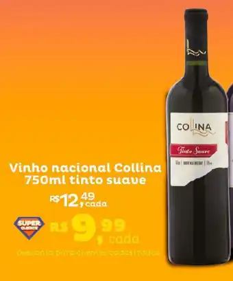 Super Lagoa Vinho Nacional Collina 750ml tinto suave oferta