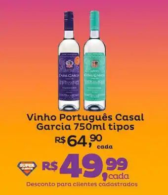 Super Lagoa Vinho Português Casal garcia 750ml tipos oferta