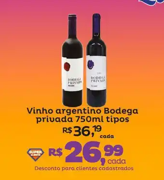 Super Lagoa Vinho Argentino Bodega privada 750ml tipos oferta