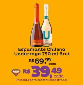 Super Lagoa Espumante Chileno Undurraga 750ml Brut oferta