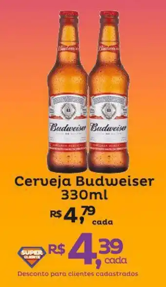 Super Lagoa Cerveja Budweiser 330ml oferta