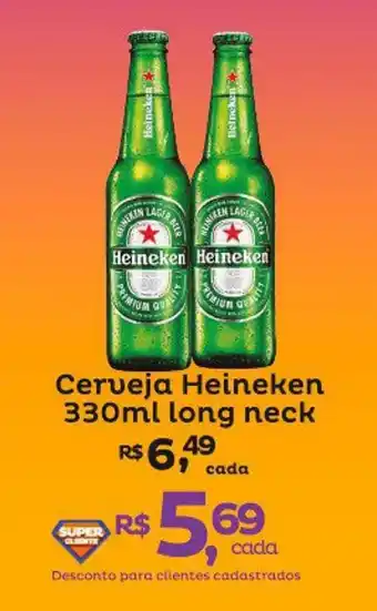 Super Lagoa Cerveja Heineken 330ml long neck oferta
