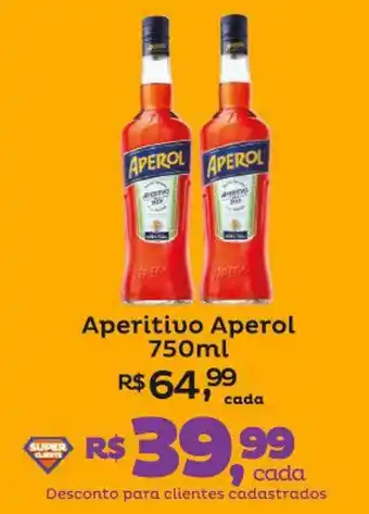 Super Lagoa Aperitivo Aperol 750ml oferta