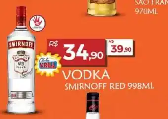 Rede Krill Vodka Smirnoff Red 998ml oferta