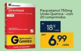 Coop Paracetamol 750mg Uniao Quimica com 20 comprimidos oferta