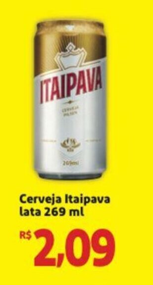 Cerveja Itaipava lata 269ml