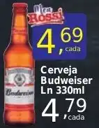 Rossi Supermercado Cerveja Budweiser ln 330ml oferta