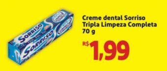 Extra Supermercado Creme dental Sorriso Tripla Limpeza Completa 70g oferta