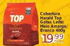 Rossi Supermercado Cobertura Harald Top Gotas Leite/ Meio Amargo/ Branco 400g oferta