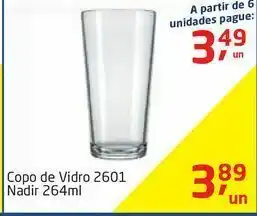 Tenda Atacado Copo de vidro nadir 264ml oferta