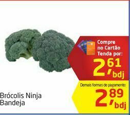 Tenda Atacado Brócolis ninja bandeja oferta
